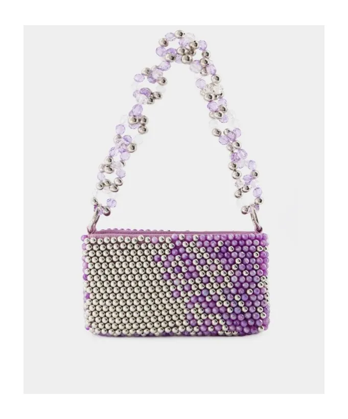 Germanier Bead-Embellished Zipped Shoulder Bag