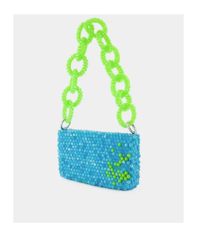 Germanier Bead-Embellished Zipped Shoulder Bag