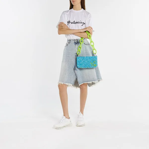 Germanier Bead-Embellished Zipped Shoulder Bag