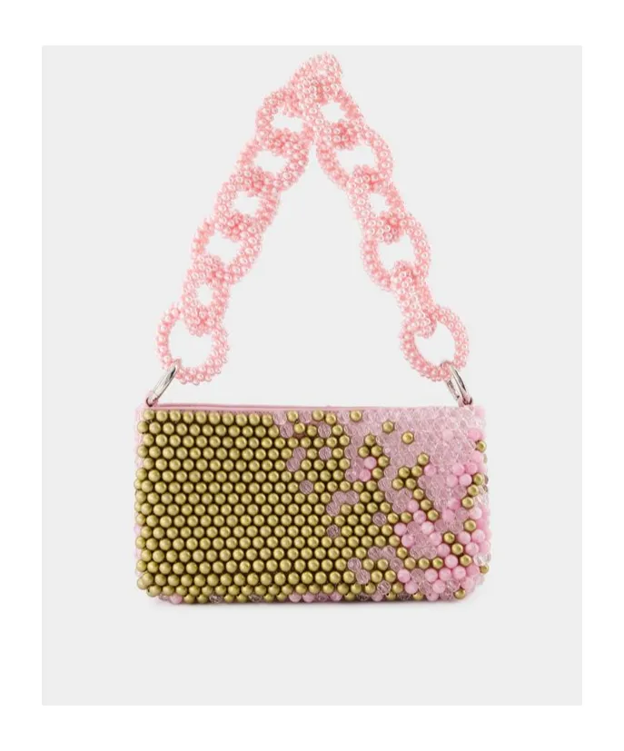 Germanier Bead-Embellished Zipped Shoulder Bag