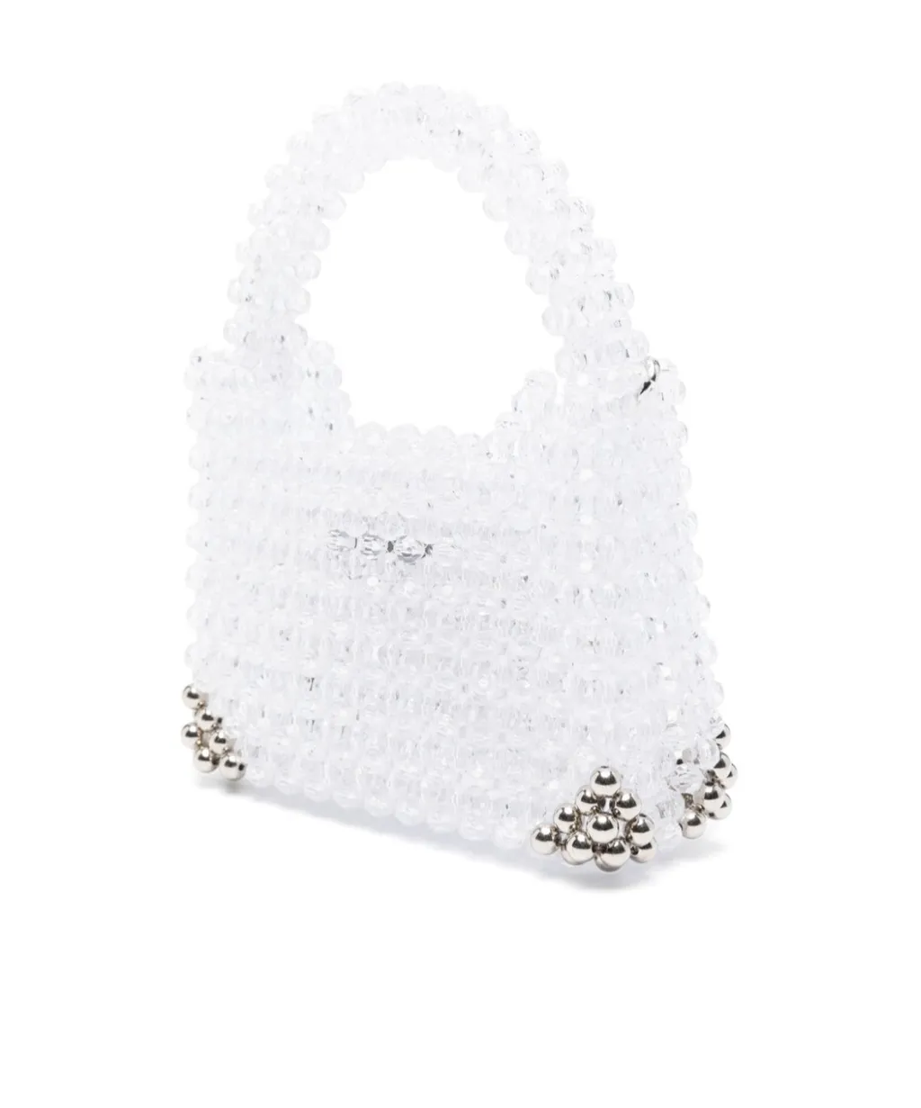 Germanier Beaded Pearl Clutch Bag