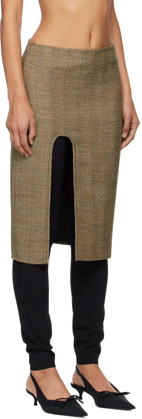 Stella Mccartney Side-Slit Tweed Skirt