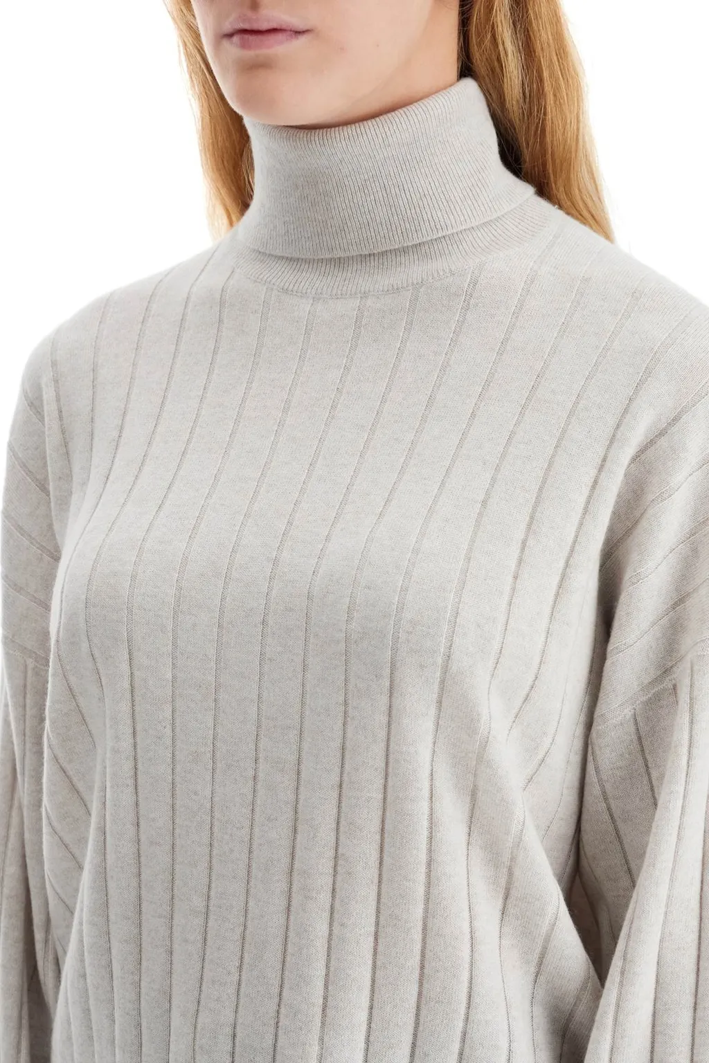 Brunello Cucinelli Flat-Ribbed Turtleneck Jumper
