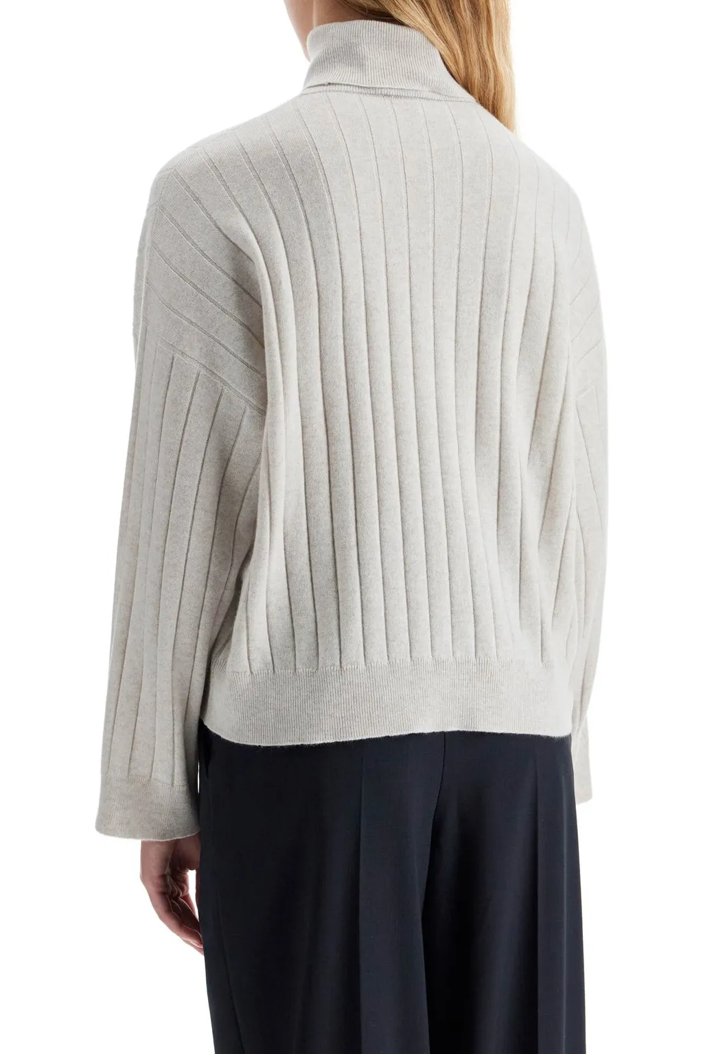 Brunello Cucinelli Flat-Ribbed Turtleneck Jumper