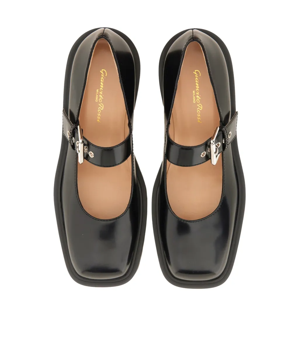 Square-Toed Mary Jane Shoes