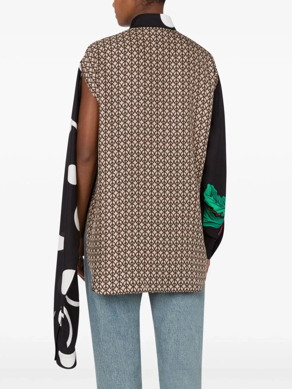 Moschino Asymmetric Buttoned Colour-Block Shirt