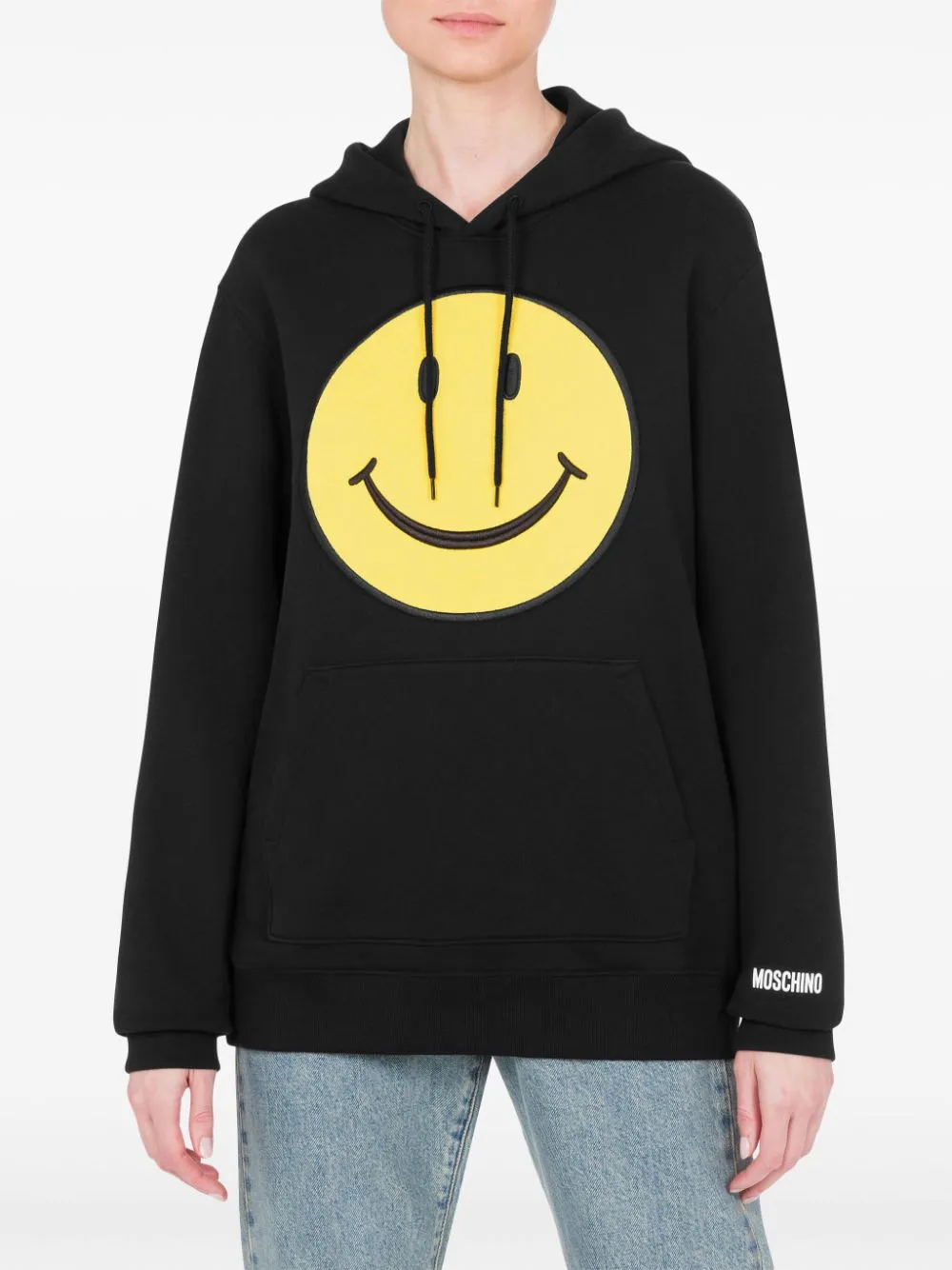 Moschino Smiley Printed Drawstring Hoodie