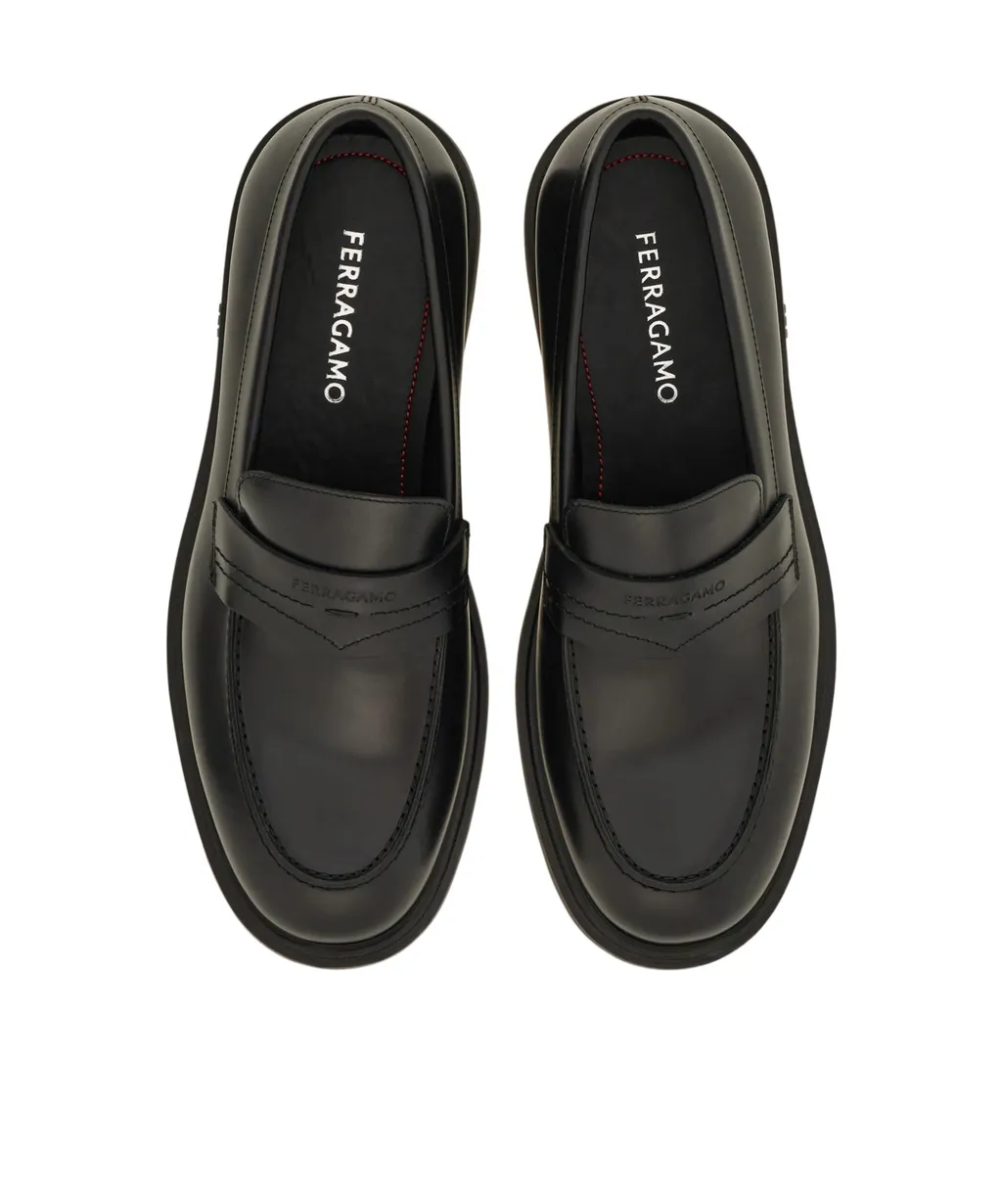 Salvatore Ferragamo Logo Embossed Slip-On Loafers