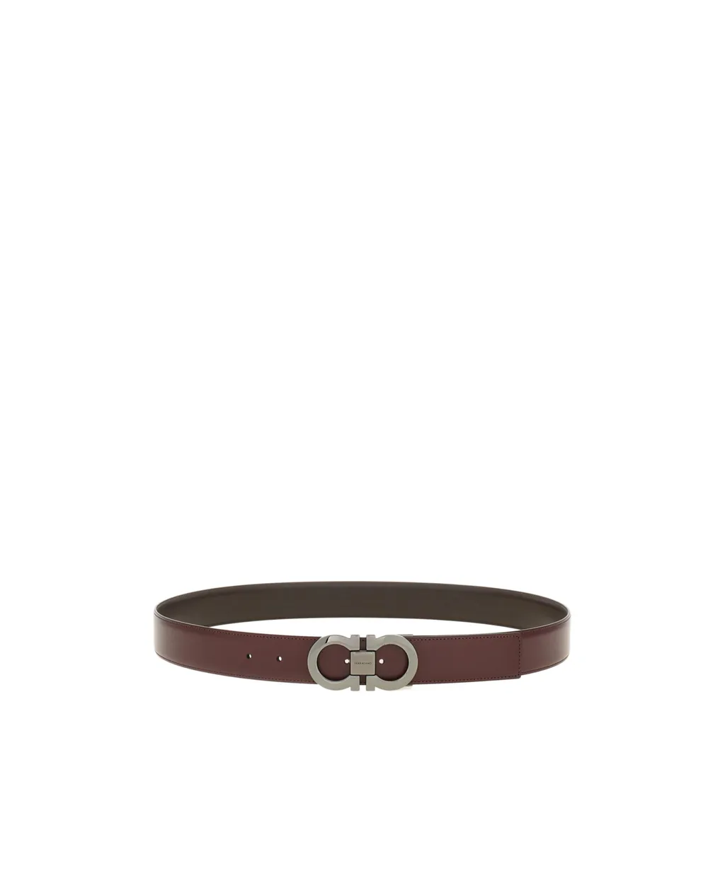 Salvatore Ferragamo Gancini Buckled Reversible Belt