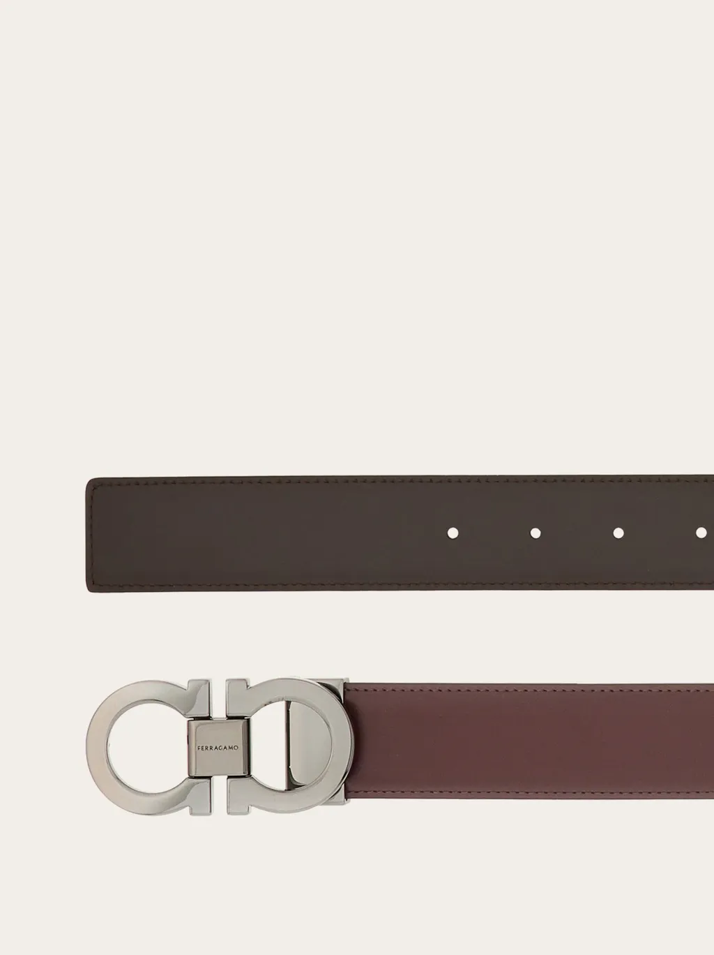 Salvatore Ferragamo Gancini Buckled Reversible Belt