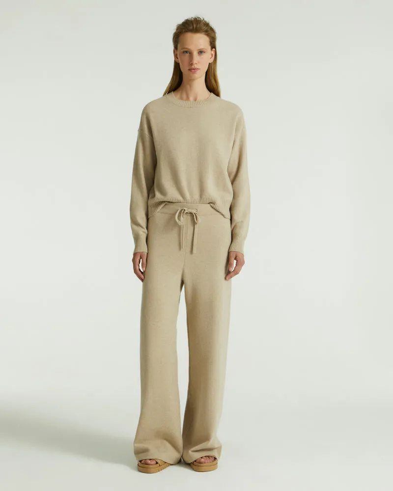 Knitted Wide-Leg Trousers
