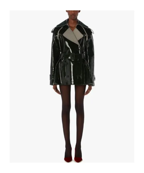 Jw Anderson Coated Denim Short Trench Jacket