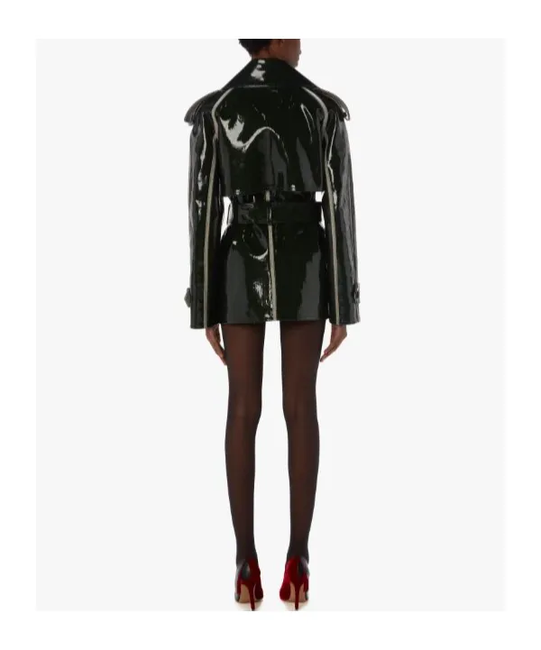 Jw Anderson Coated Denim Short Trench Jacket