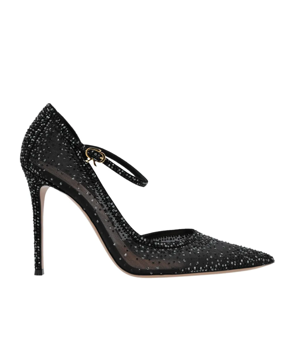 Gianvito Rossi Crystal Adorned Pumps