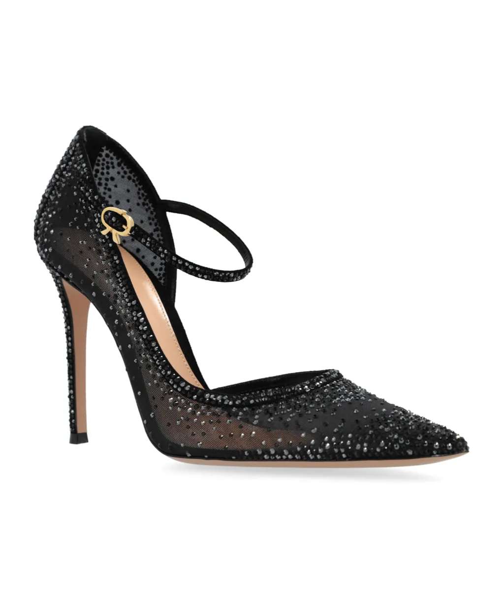 Gianvito Rossi Crystal Adorned Pumps