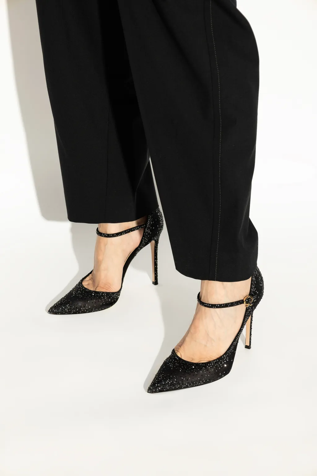 Gianvito Rossi Crystal Adorned Pumps