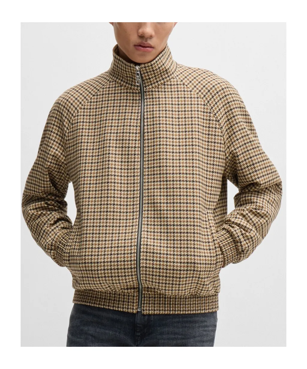 Houndstooth-Pattern Jacket