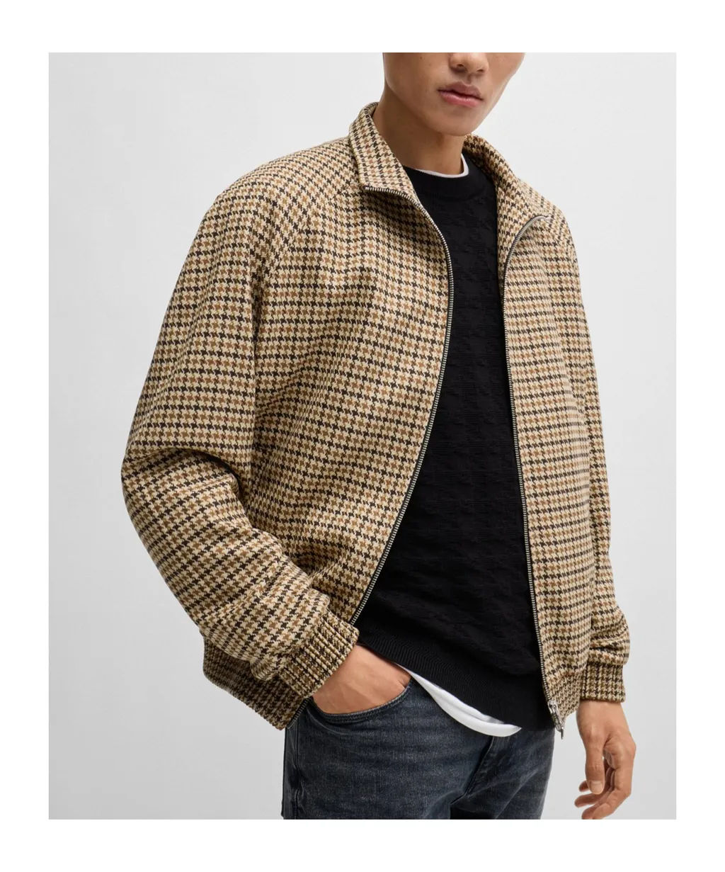 Houndstooth-Pattern Jacket