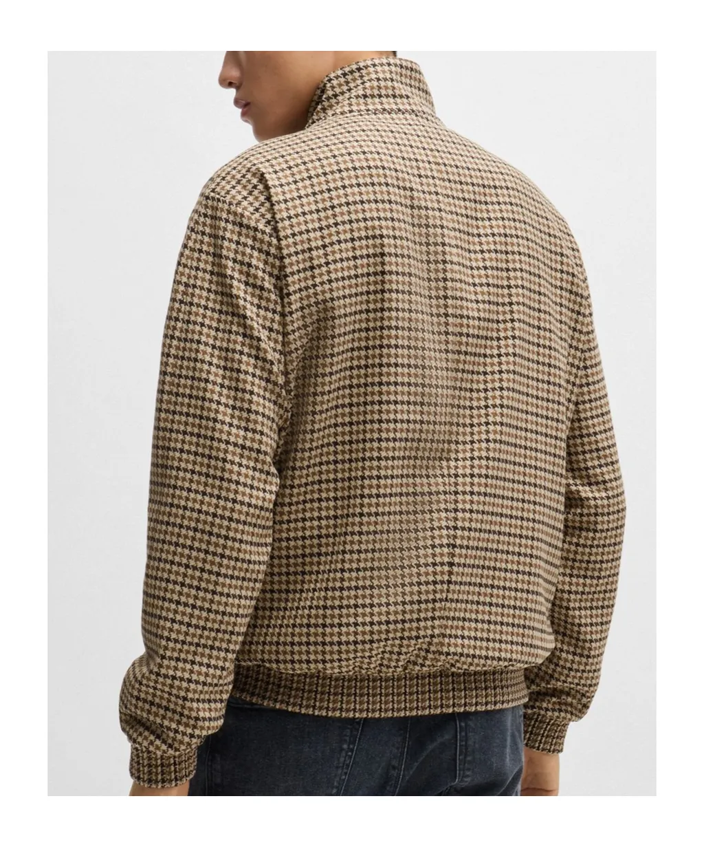 Houndstooth-Pattern Jacket