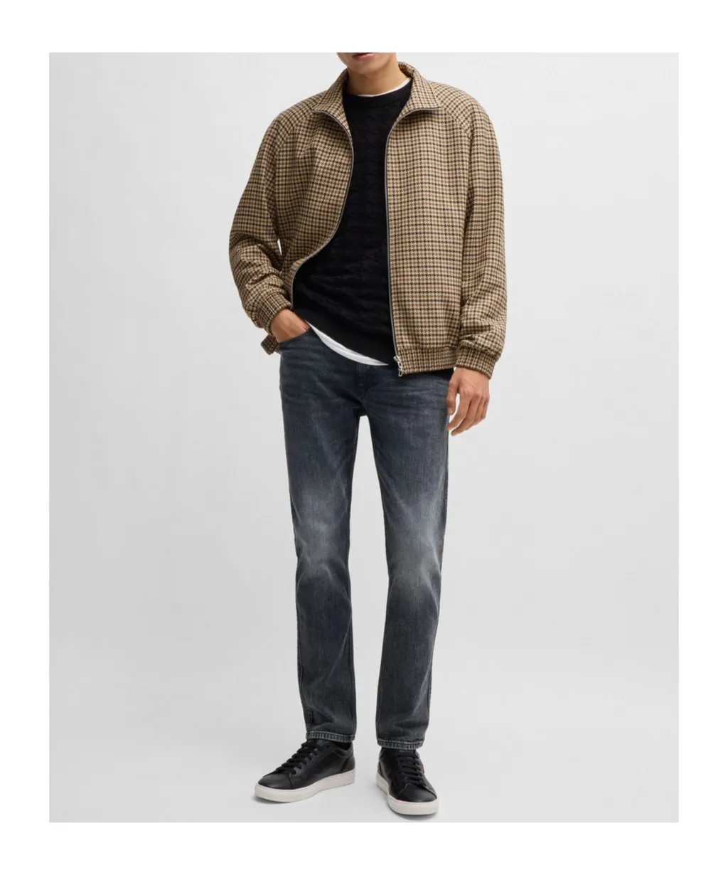 Houndstooth-Pattern Jacket