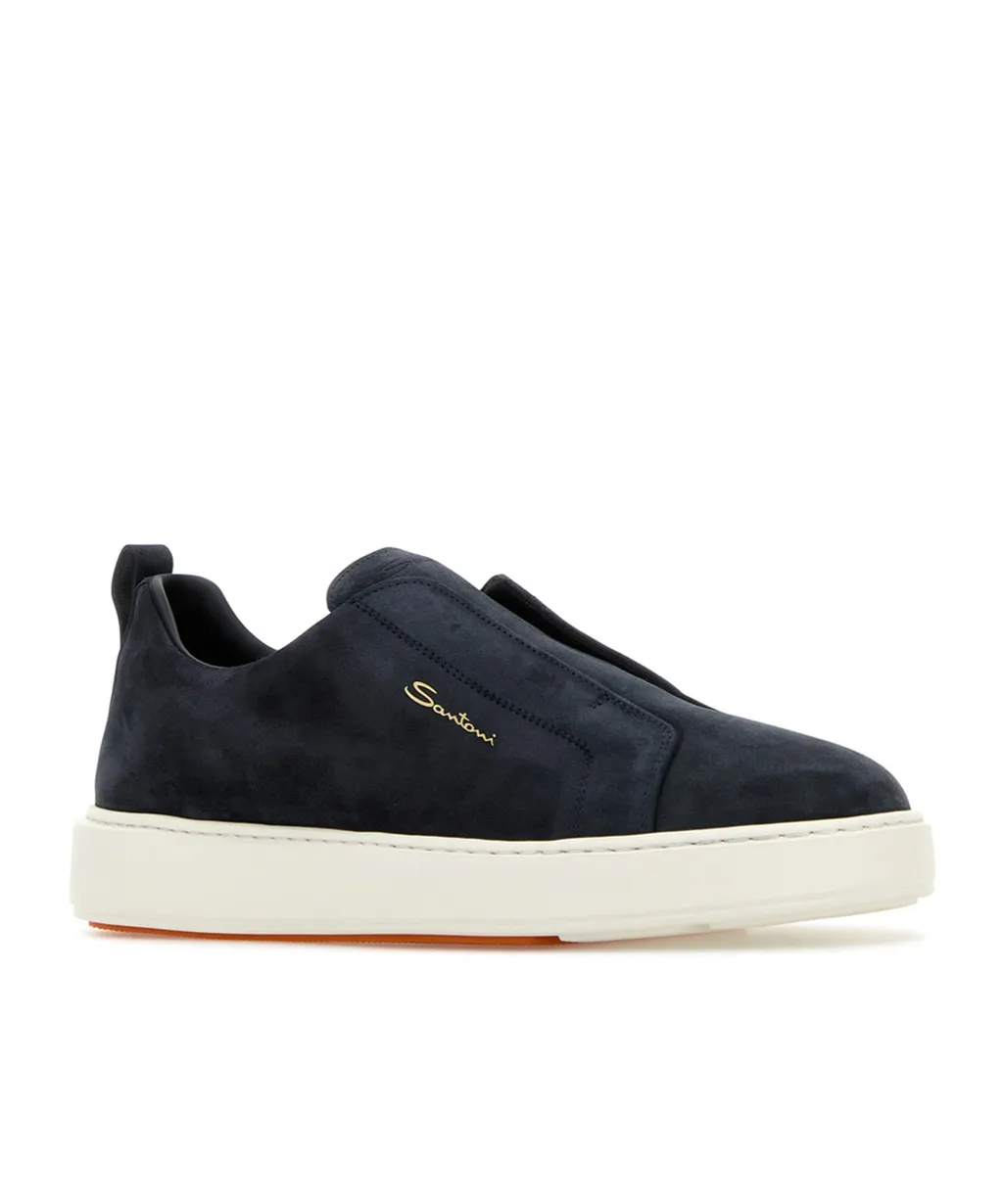 Santoni Victory Logo-Printed Slip-On Sneakers