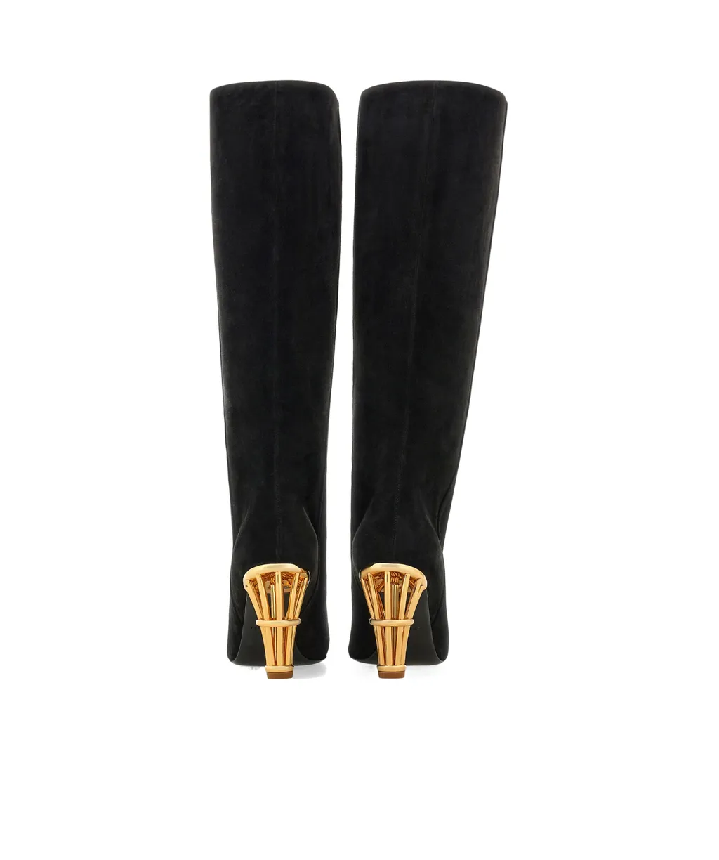 Salvatore Ferragamo Cage Heel Boots