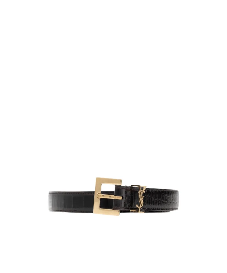 Saint Laurent Logo Plaque Belt