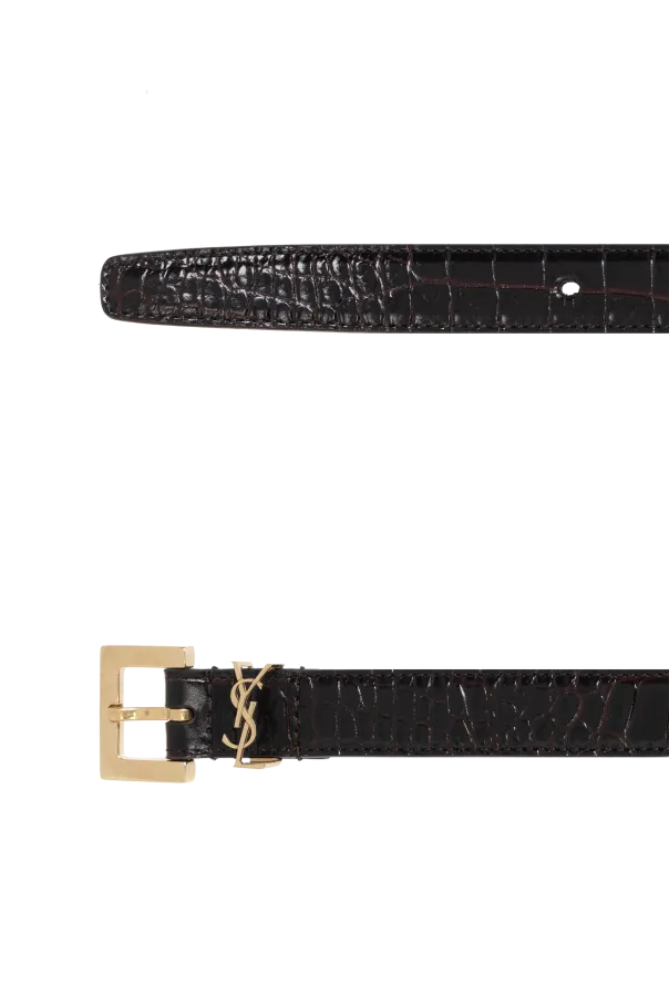 Saint Laurent Logo Plaque Belt