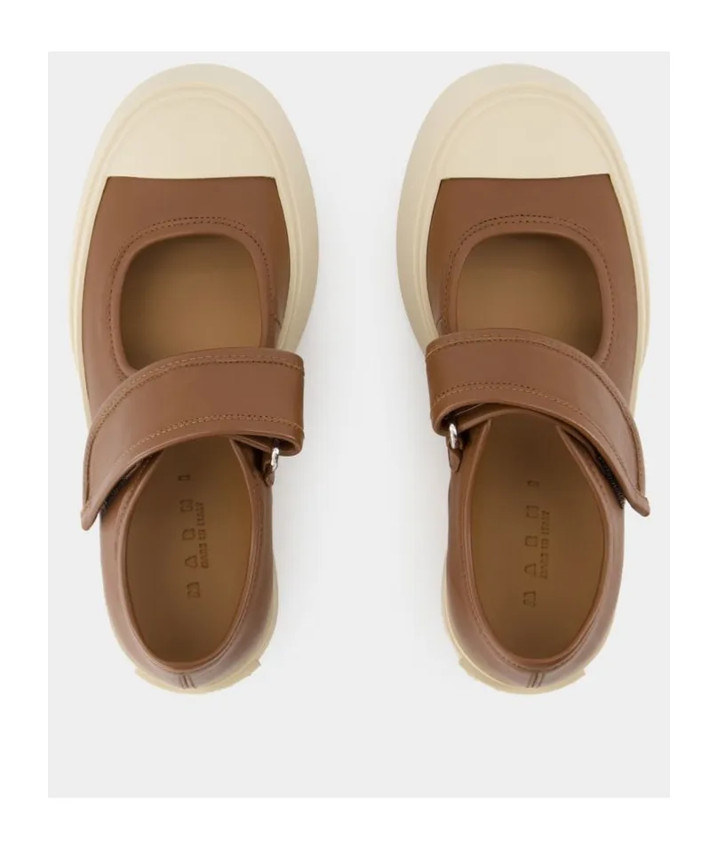 Marni Mary Jane Round-Toe Sneakers