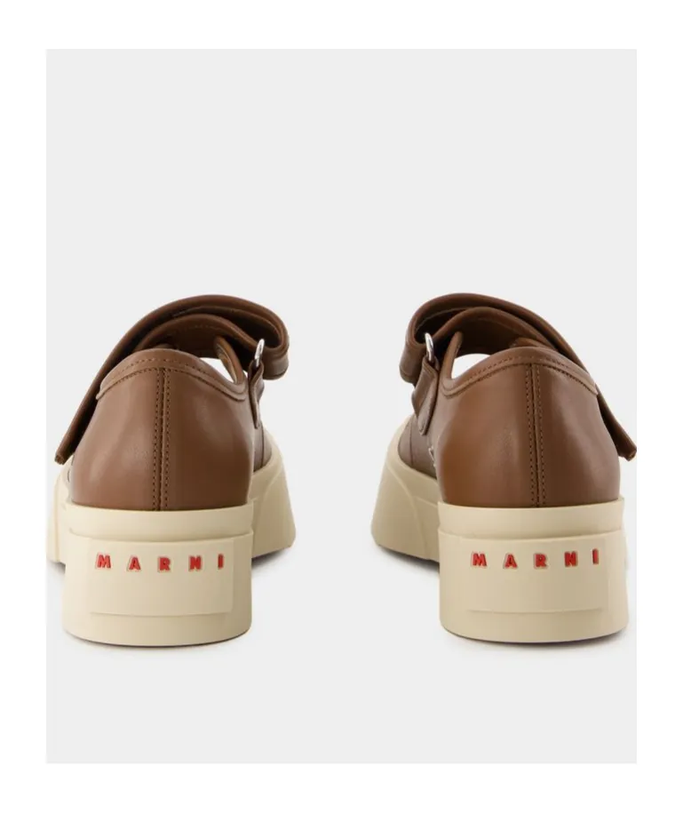 Marni Mary Jane Round-Toe Sneakers