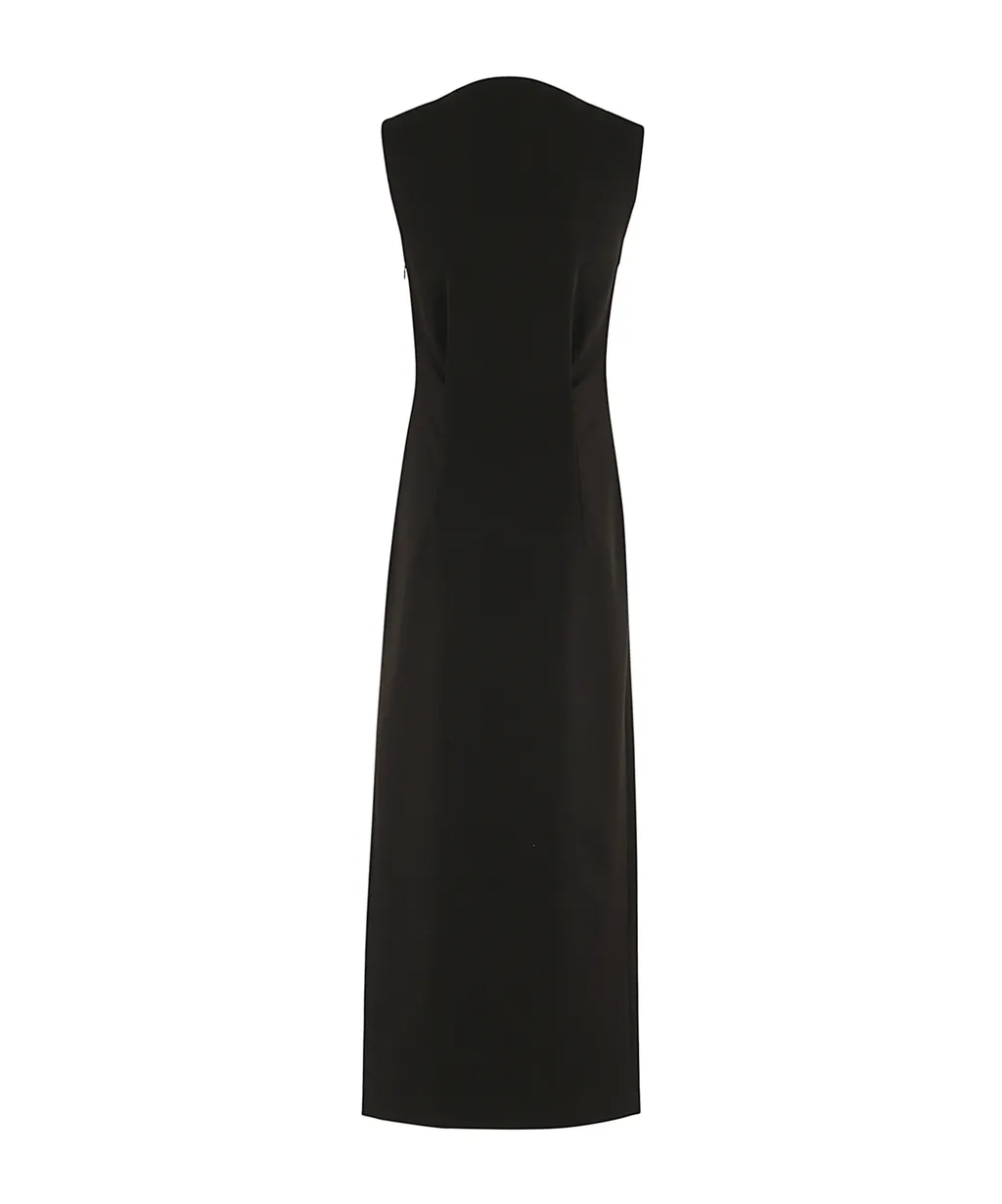 Faux-Pearl Embellished Maxi Dress