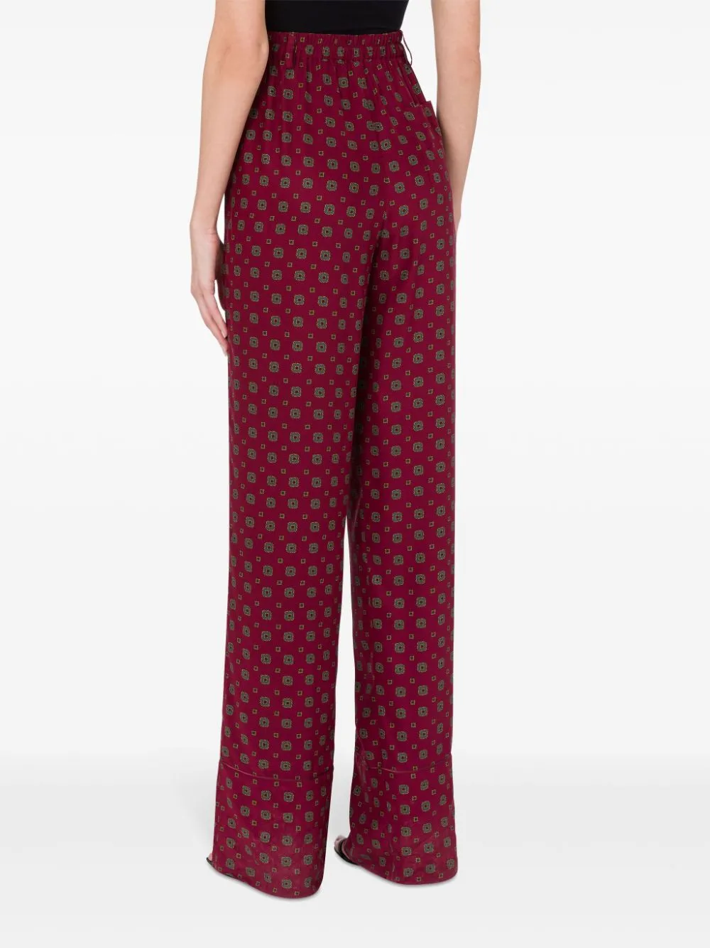 Moschino Geometric-Printed Straight Leg Trousers