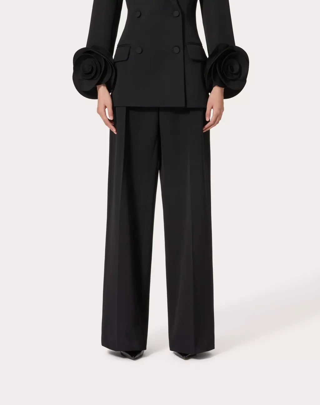 Valentino Pleat Detailed Wide Leg Pants