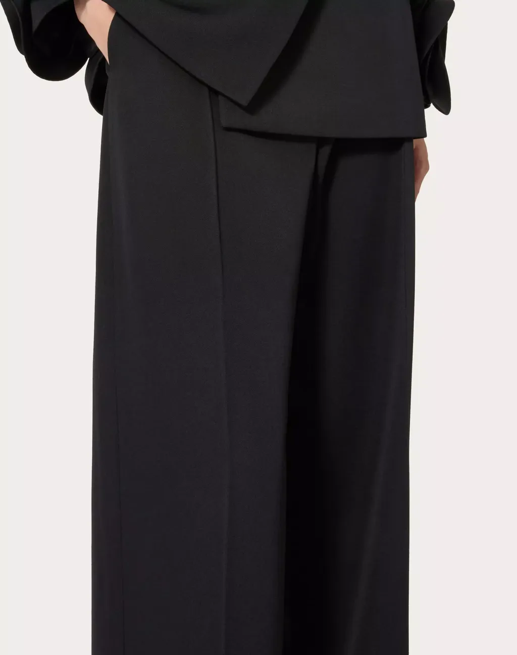 Valentino Pleat Detailed Wide Leg Pants