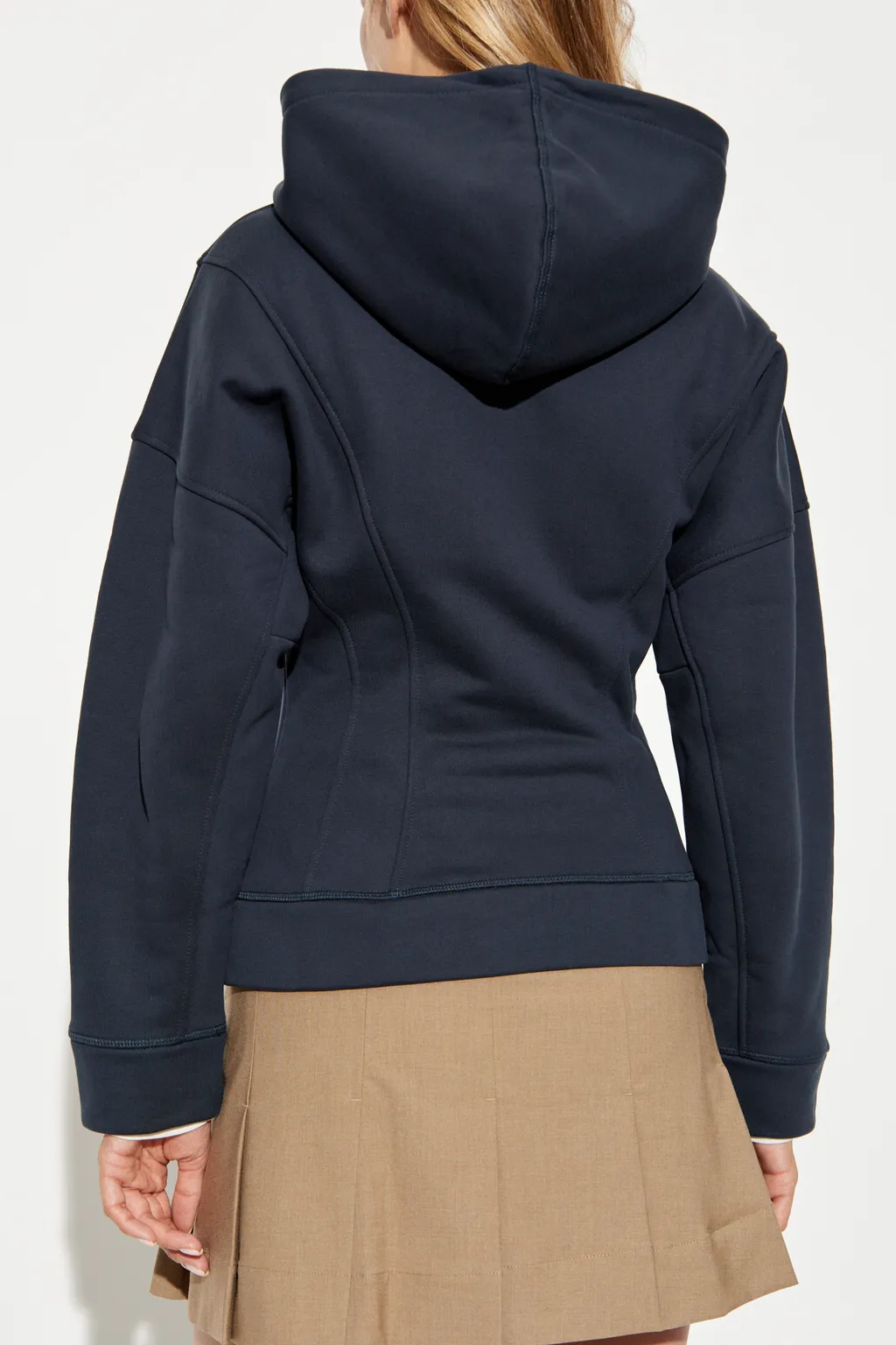 Ganni Logo Embroidered Zipped Hoodie