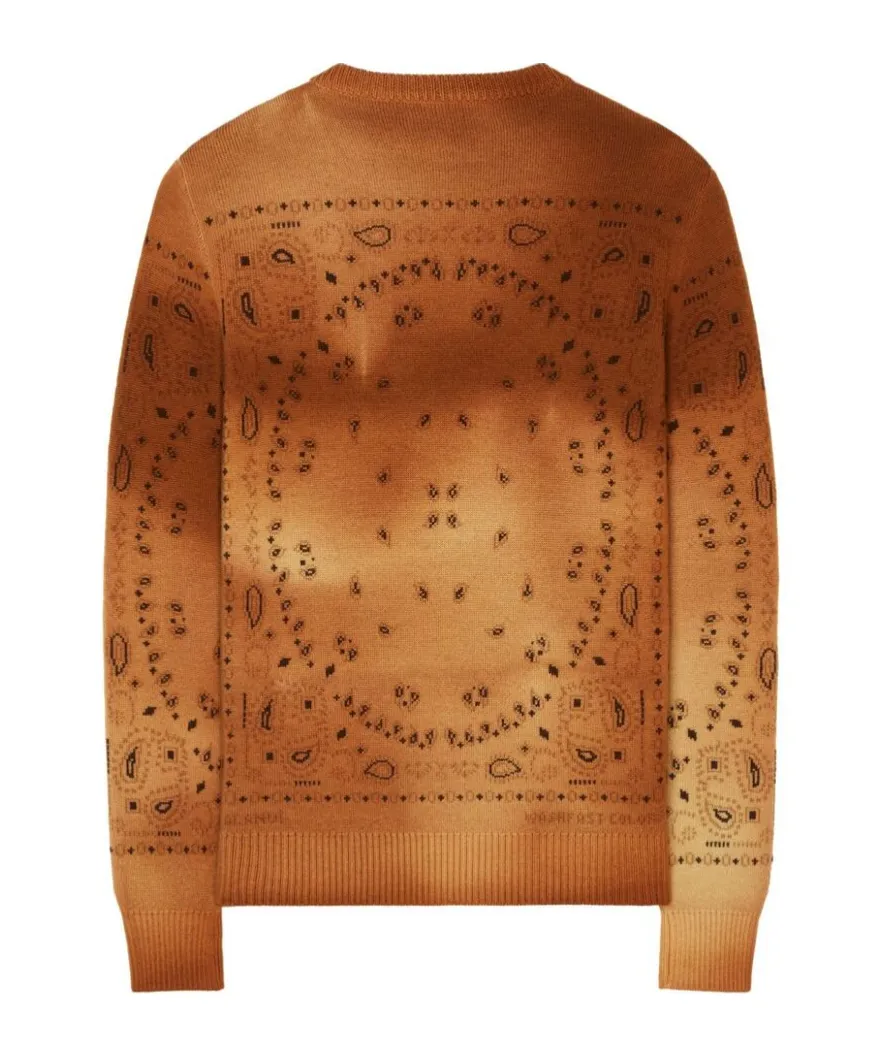 Paisley-Knit Wool Jumper