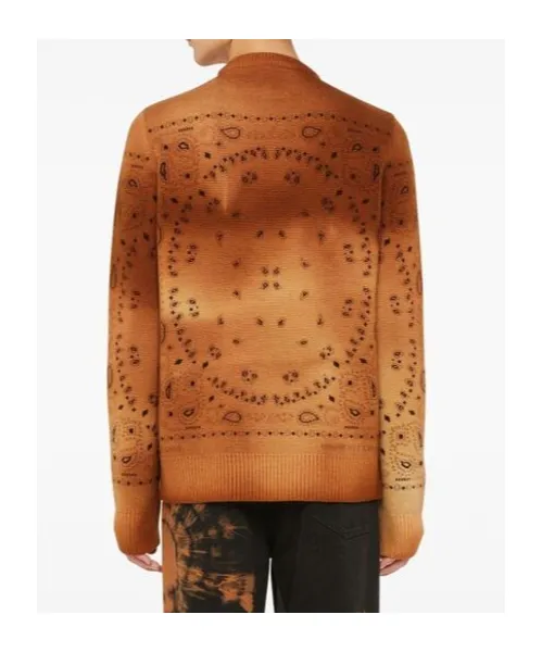 Paisley-Knit Wool Jumper