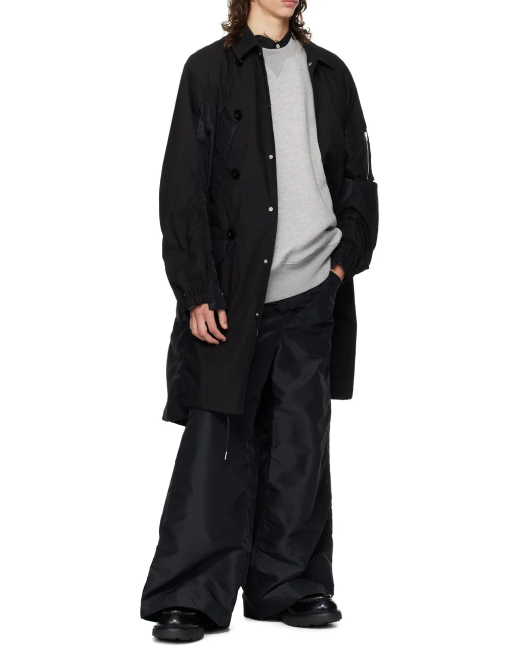 Sacai Straight Leg Twill Pants