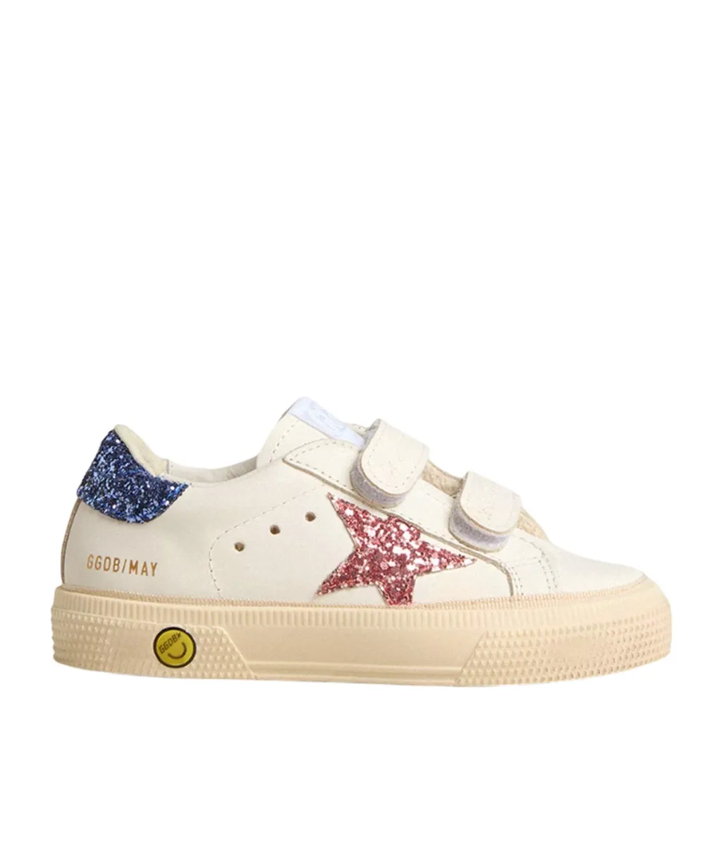 Golden Goose Kids May School Glitter Embellished Sneakers