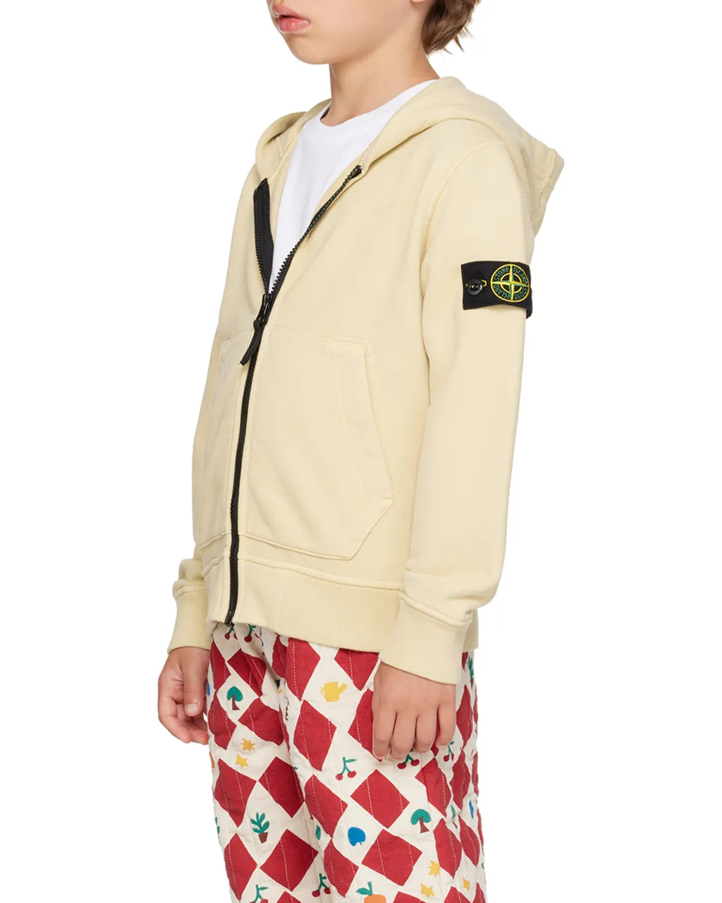 Zippered Hooded Sweatshirt