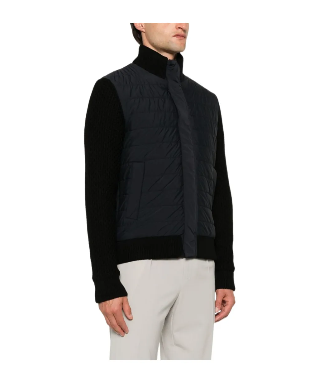 Herno Knitted-Panel Down Jacket