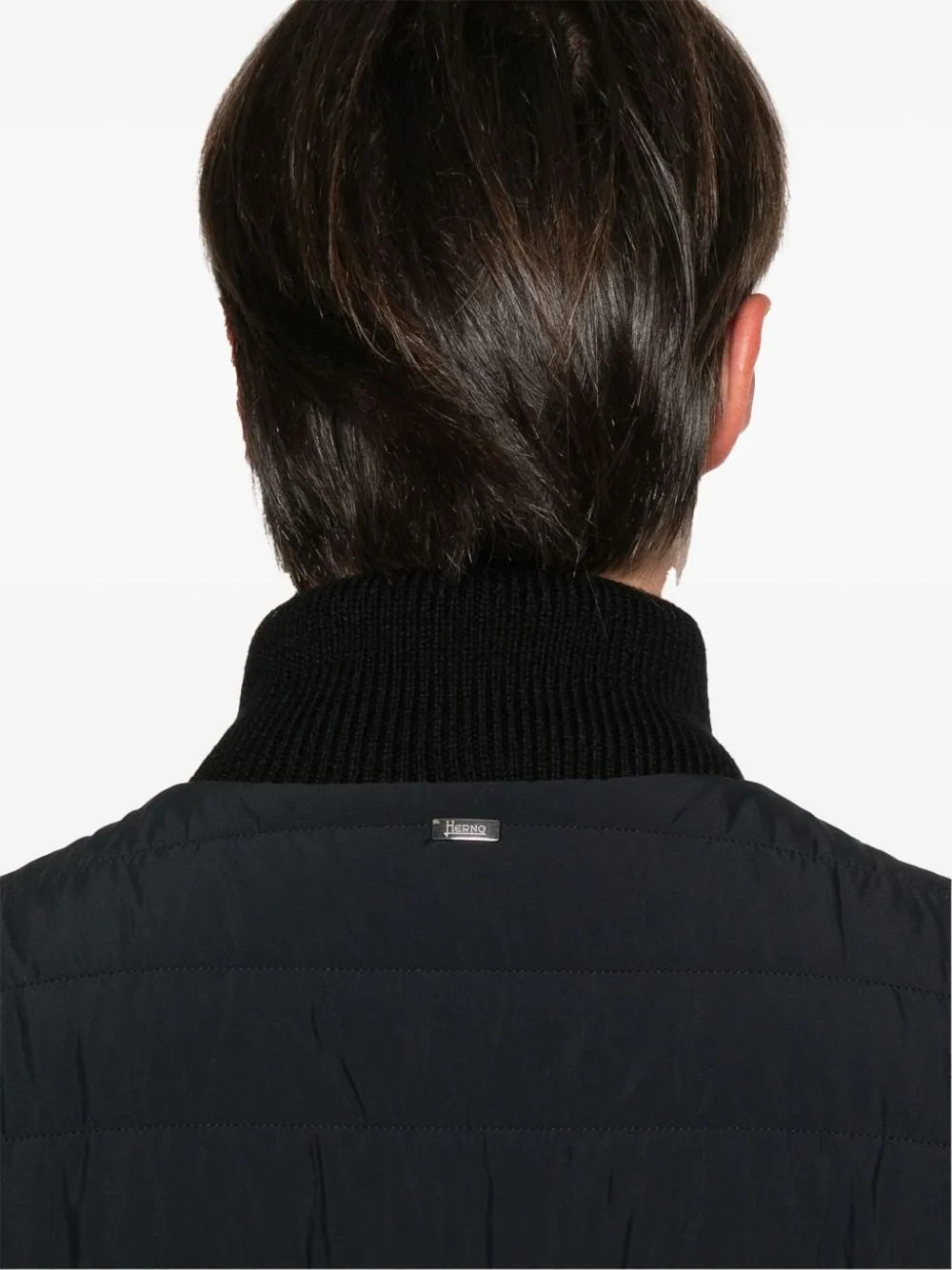 Herno Knitted-Panel Down Jacket