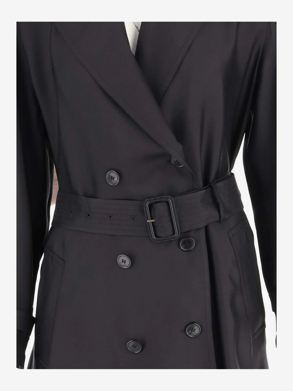 Saint Laurent Double-Breasted Belted Coat