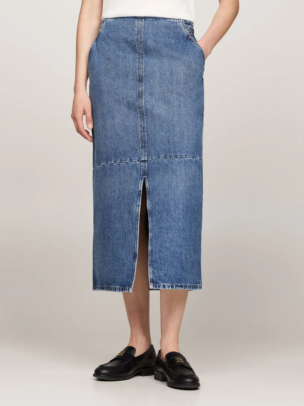 Logo Denim Skirt