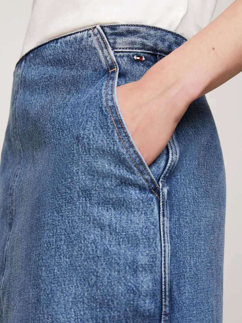 Logo Denim Skirt