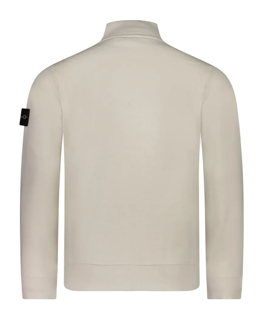 Stone Island Logo Patch Zip-Up Cardigan