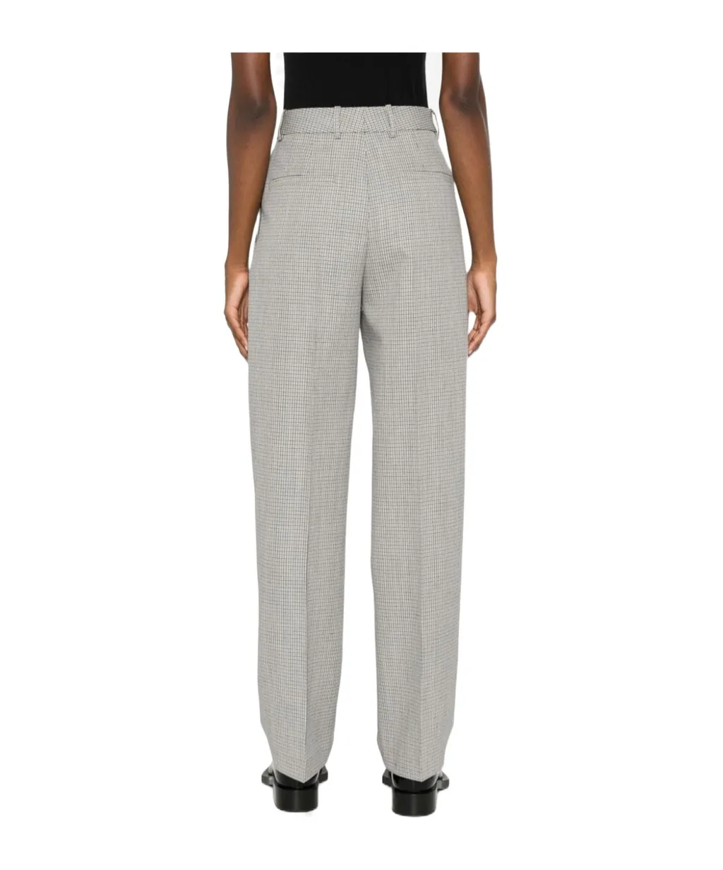 Jil Sander Checked Tapered Leg Trousers