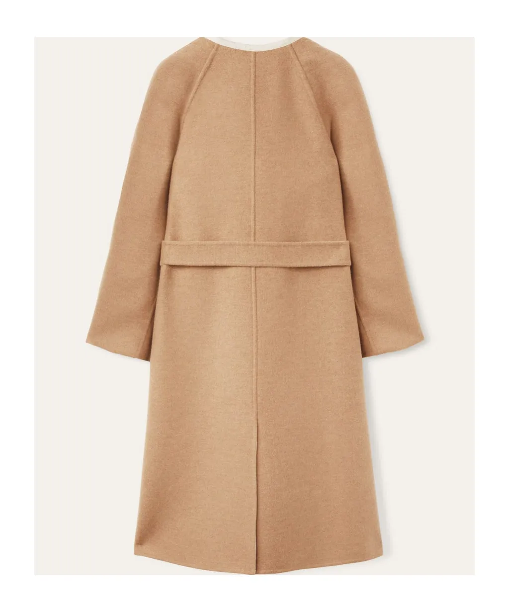 Long-Sleeved Cashmere Coat
