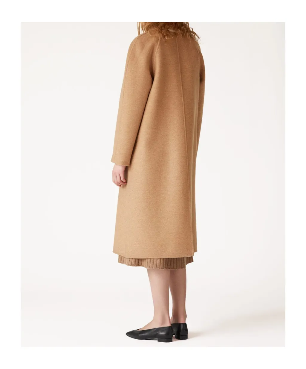 Long-Sleeved Cashmere Coat