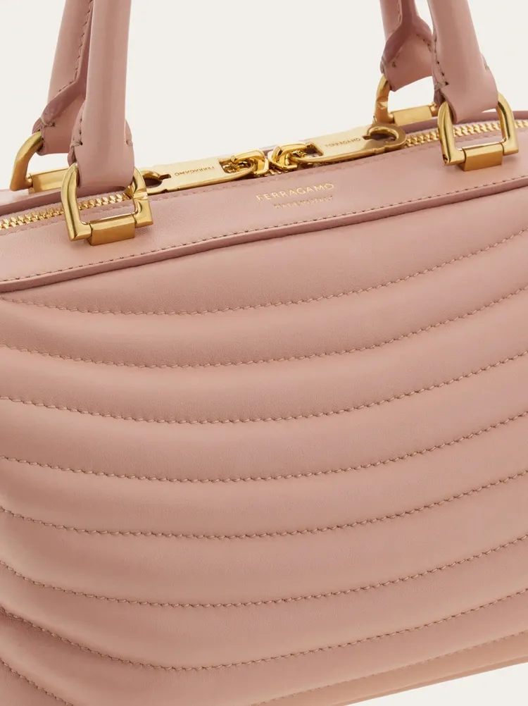 Quilted Bowling Shoulder Bag
